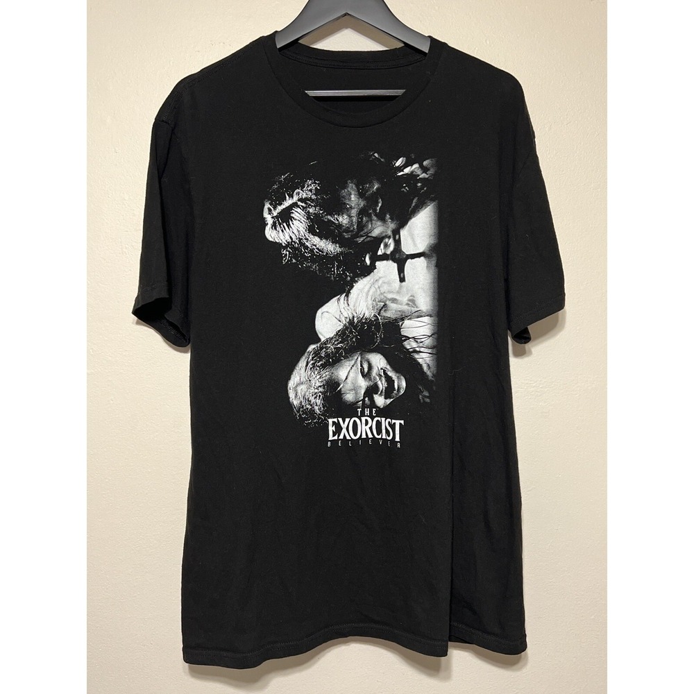The Exorcist Believer Movie Promo T Shirt 2023 Horror Film Tee Black XL